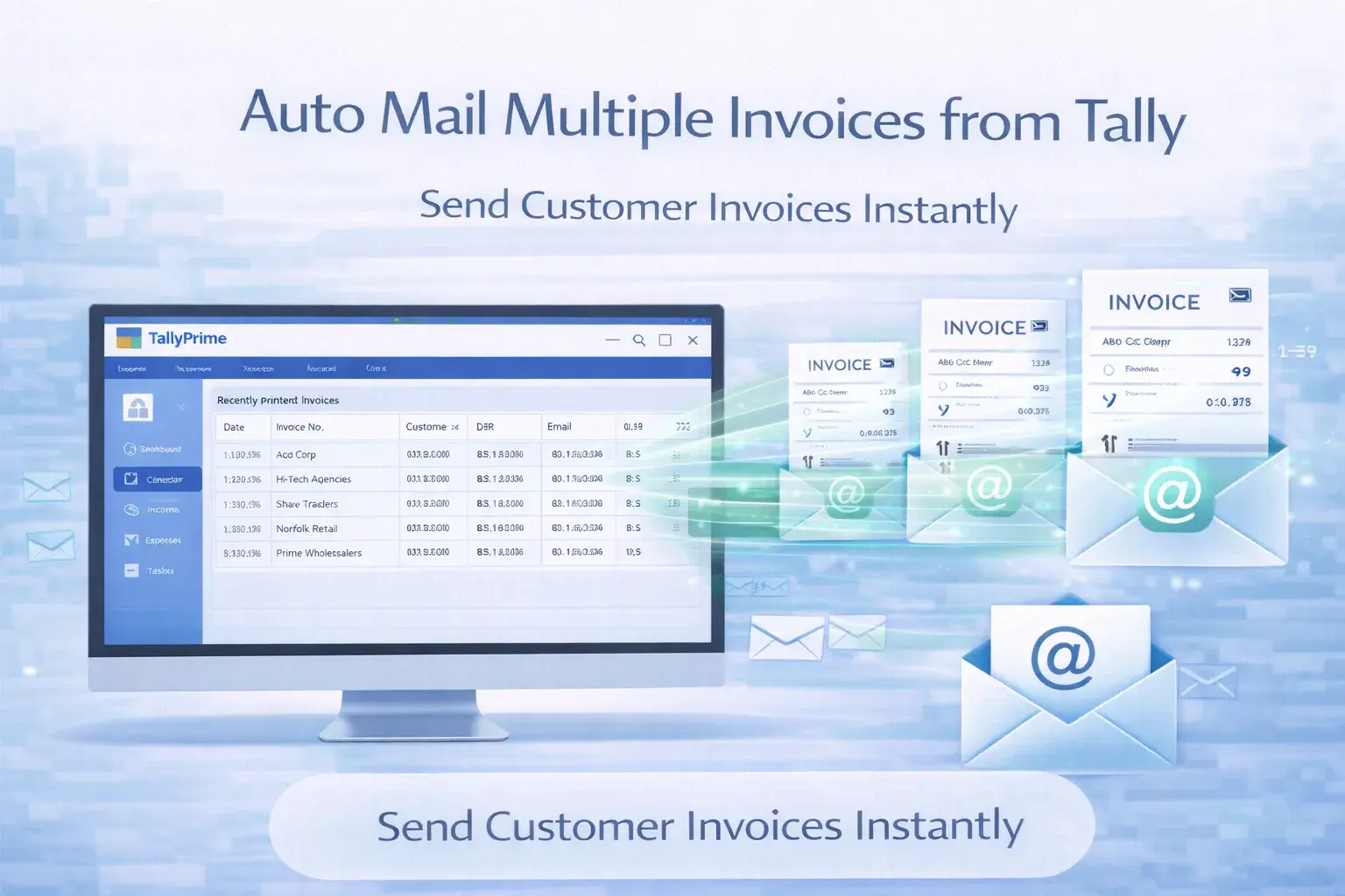 Enable Auto Mailing of Multiple Invoices Add‑on for TallyPrime