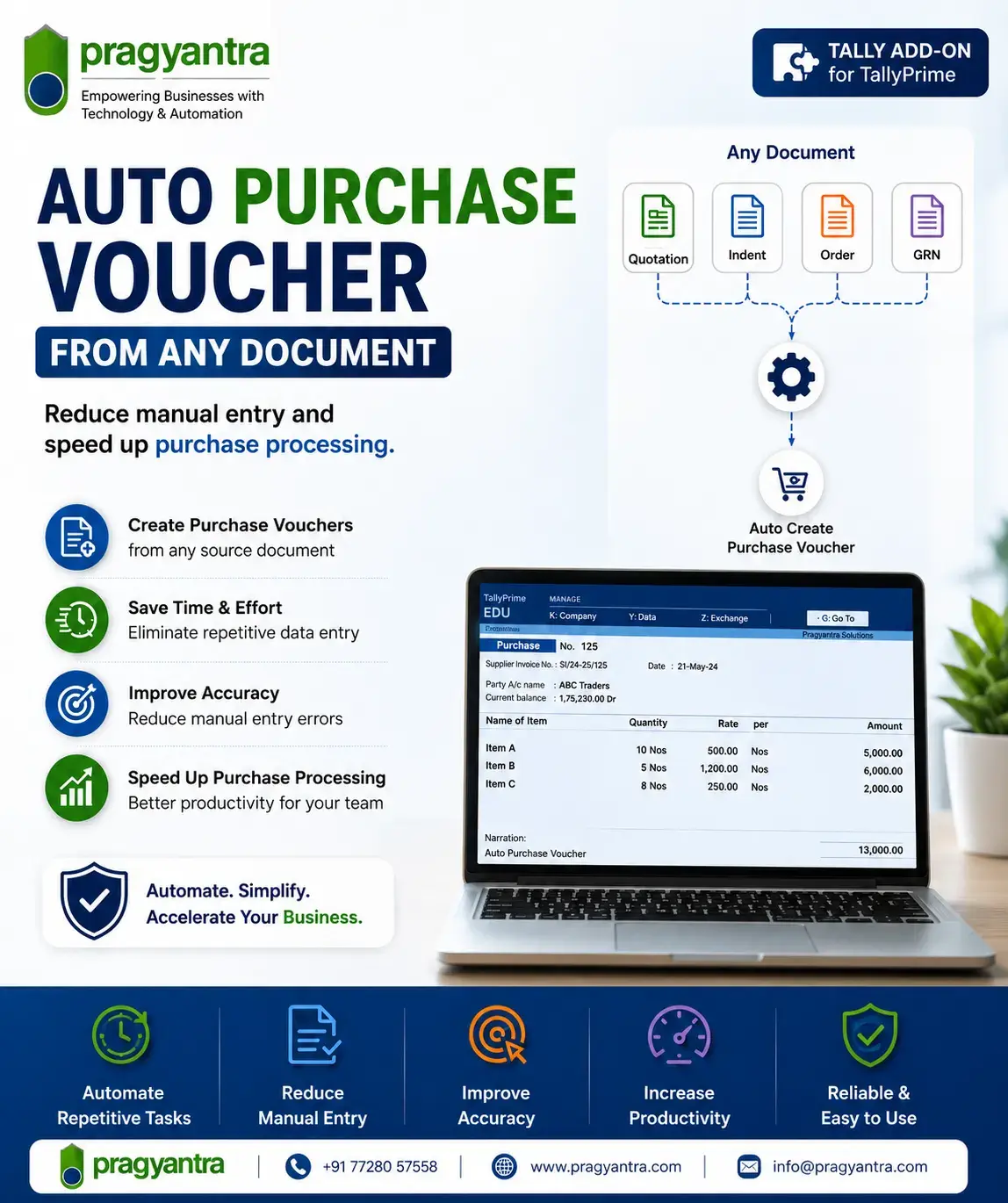 Auto Purchase Voucher from Any Document