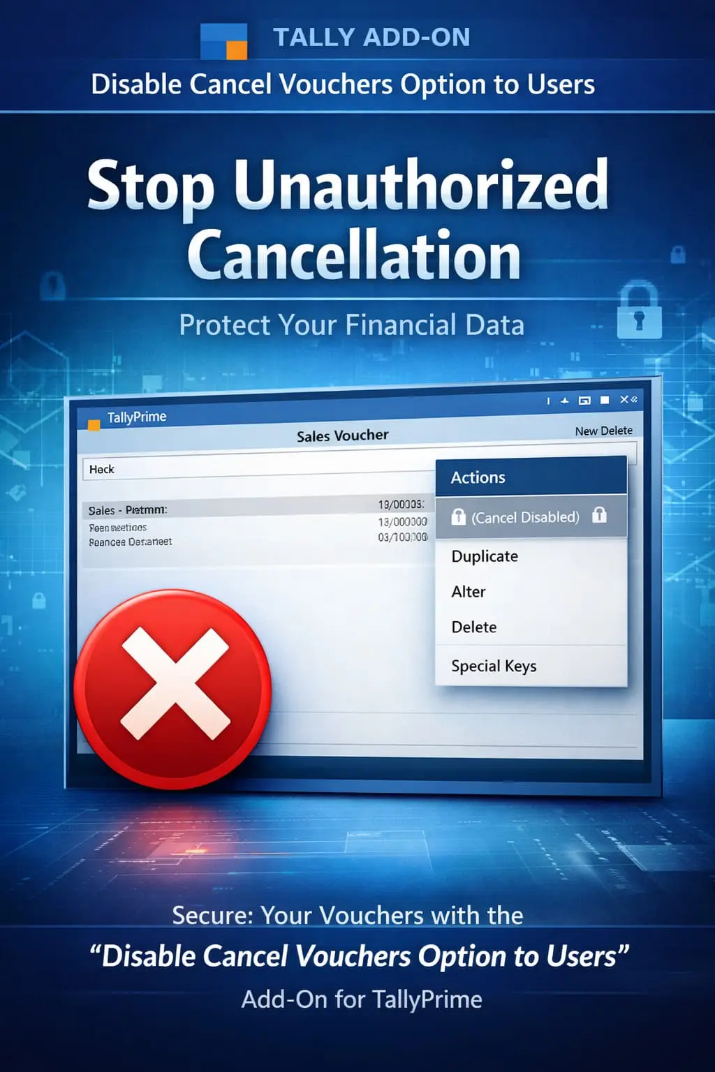 Disable Cancel Vouchers Option to Users
