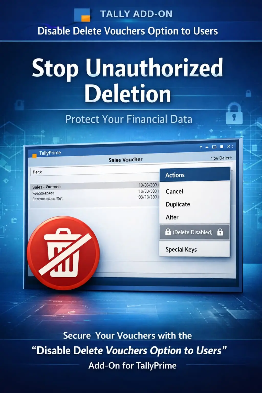 Disable Delete Vouchers Option to Users