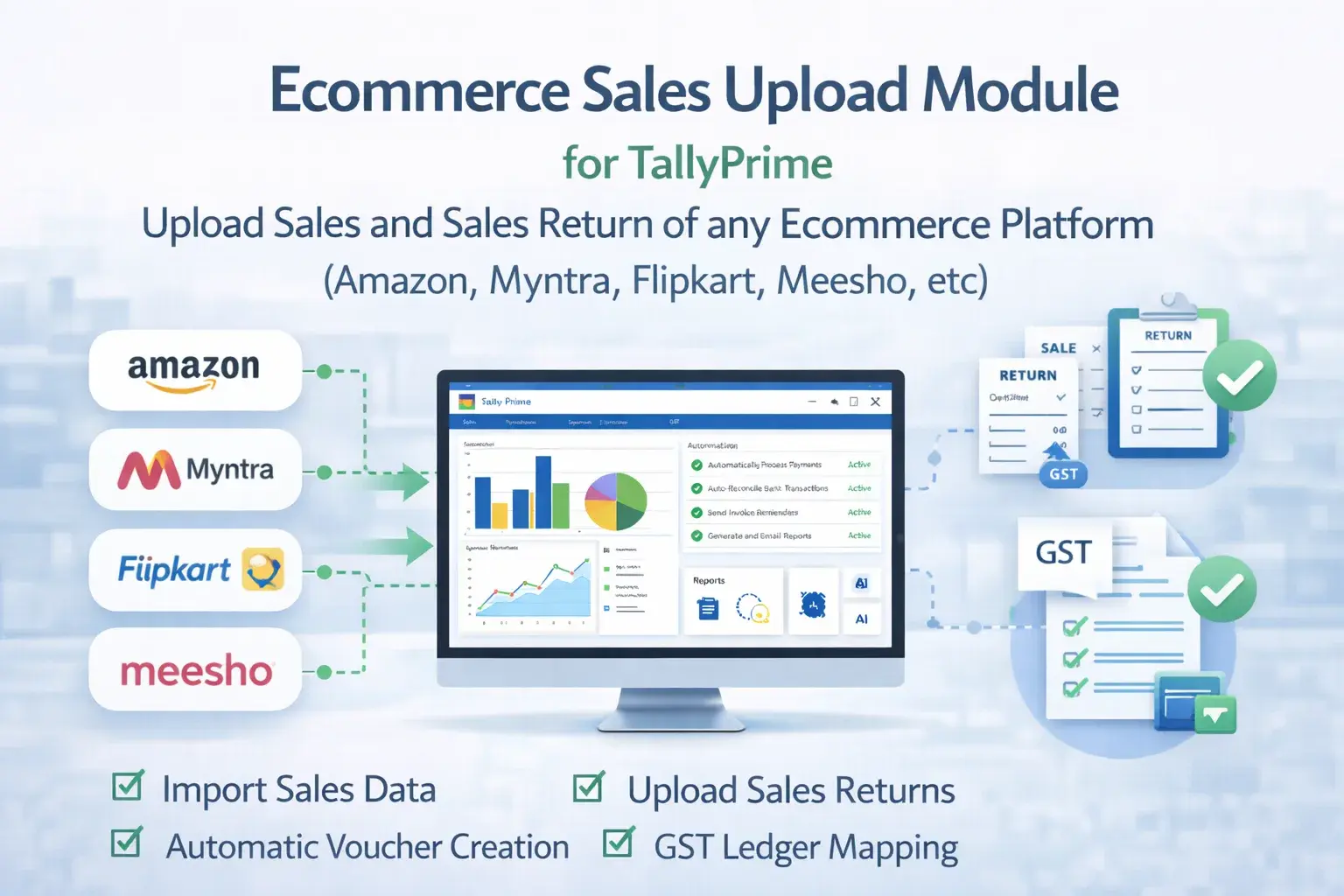 Ecommerce Sales & Return Upload Module for Tally Prime