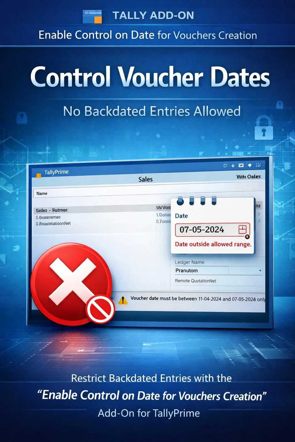 Enable Control on Date for Vouchers Creation