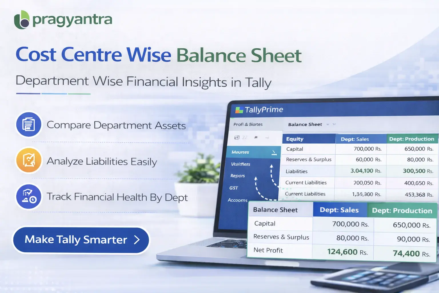 Enable Cost Centre wise Balance Sheet