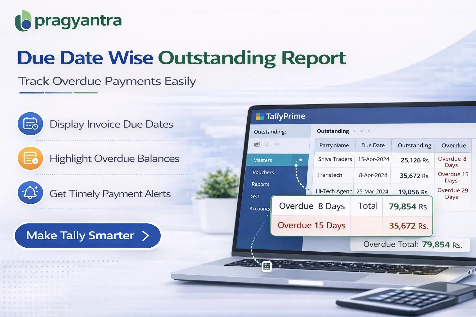 Enable Due Date wise Outstanding Report