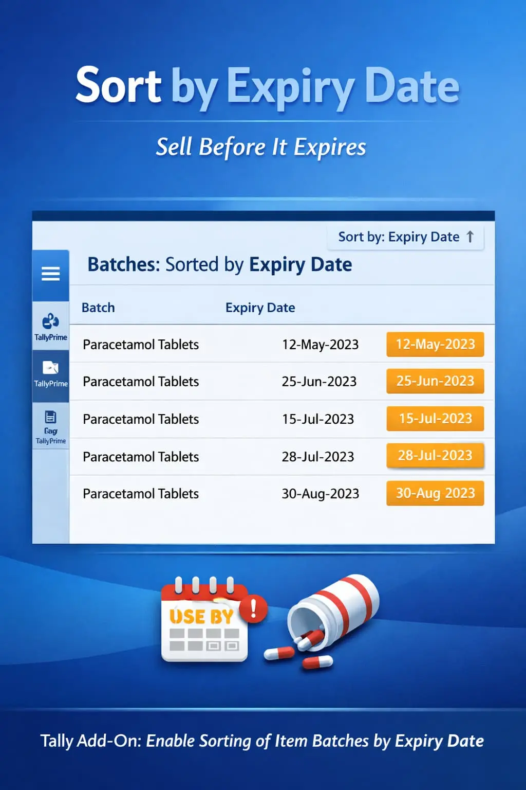 Enable Sorting of Item Batches by Expiry Date