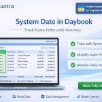 Enable System Date for Daybook Report
