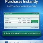 Show Total Purchase as on Date in Entries