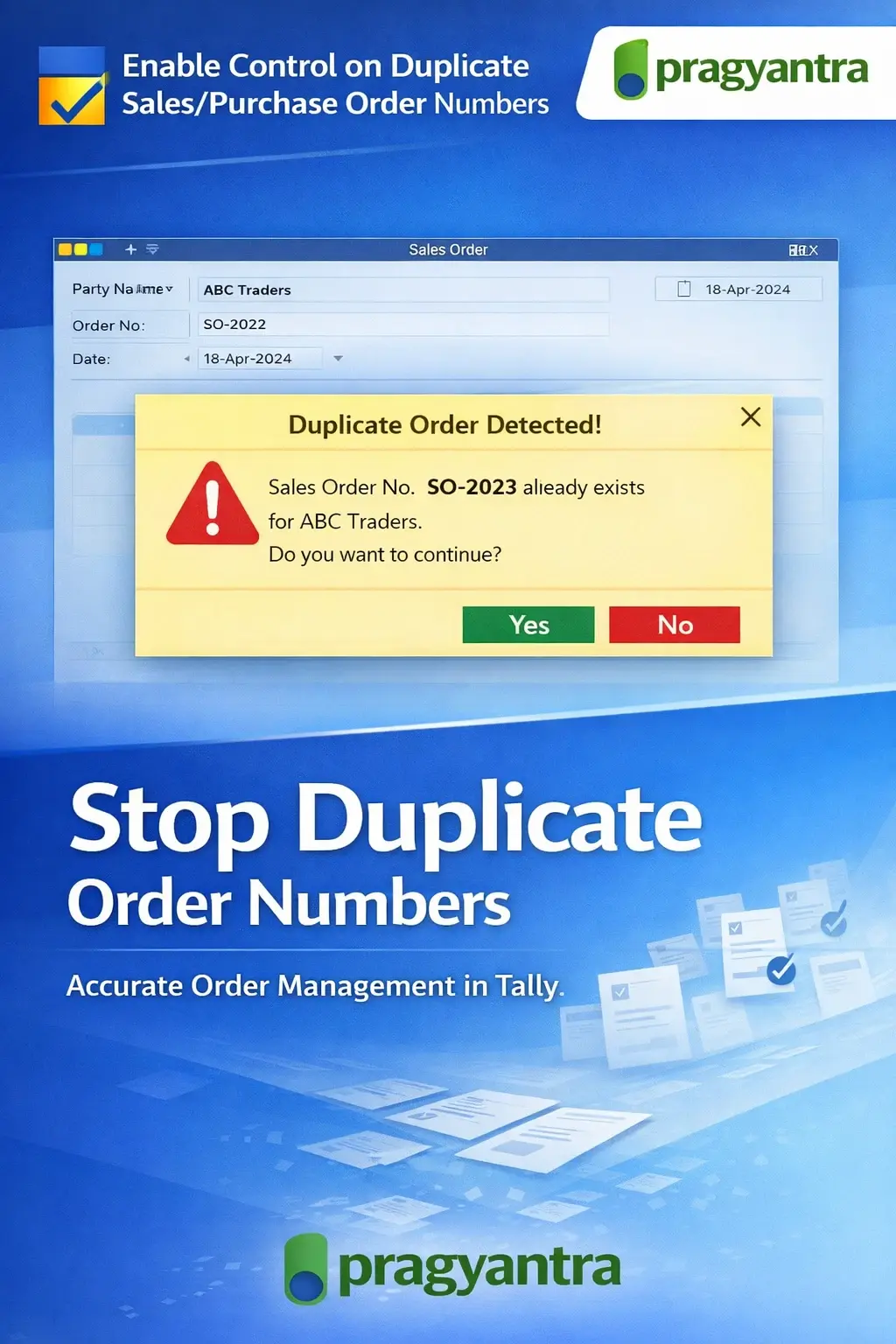 Enable Control on Duplicate Sales/Purchase Order Numbers