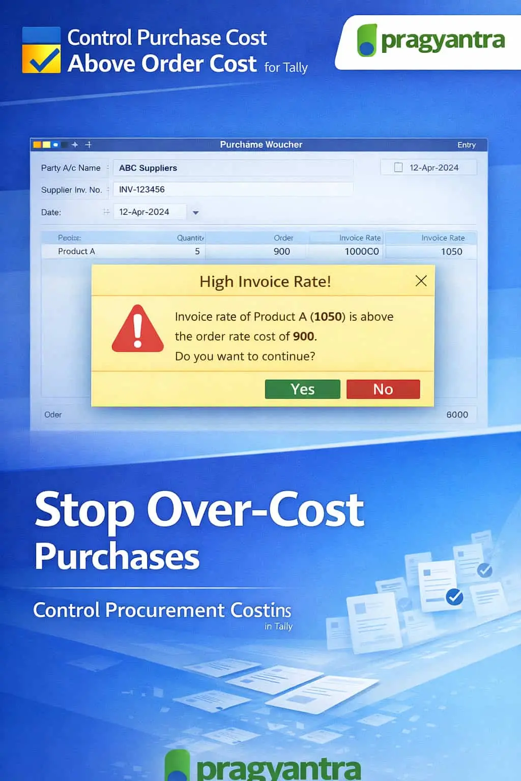 Control Purchases Cost if it’s above than Order Cost