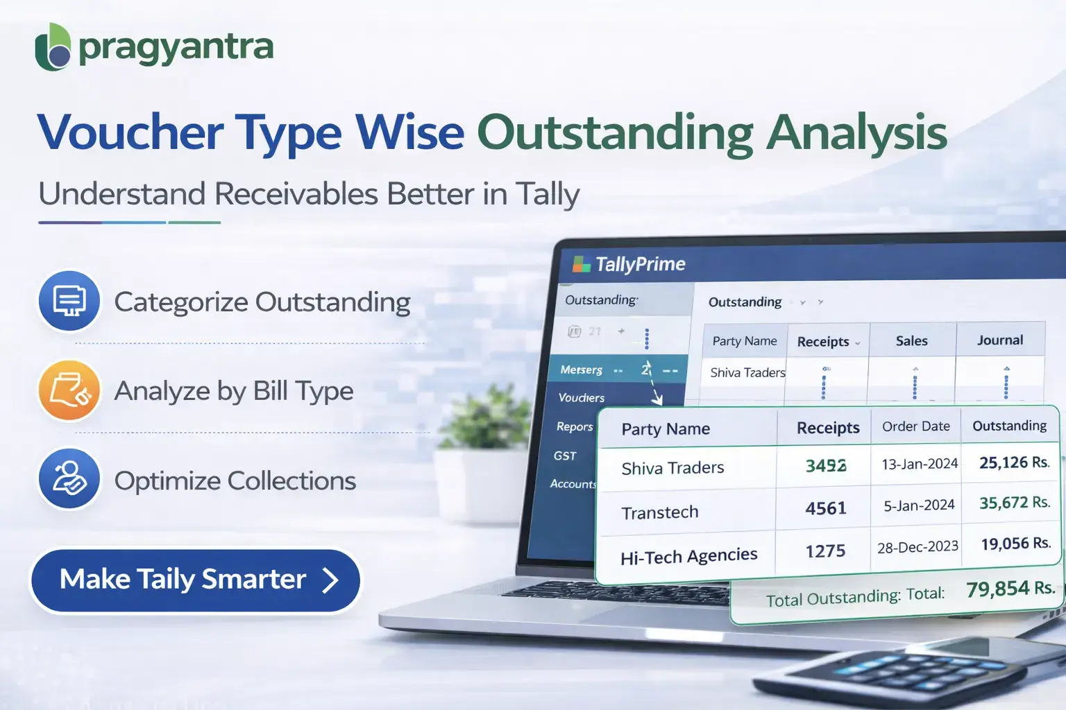 Enable Voucher Type wise Breakup in Outstanding